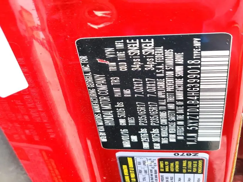 2017 HYUNDAI SANTA FE SPORT   