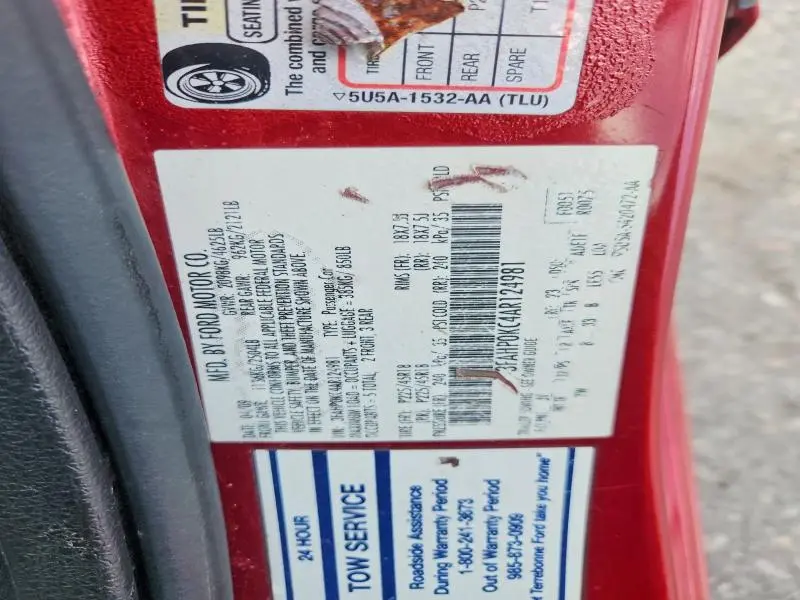 2010 FORD FUSION SPORT  