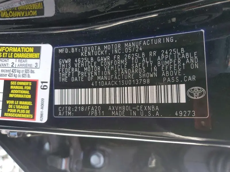 2025 TOYOTA CAMRY LE  