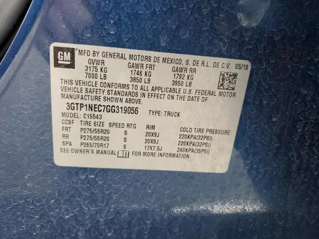 2016 GMC SIERRA C1500 SLT  