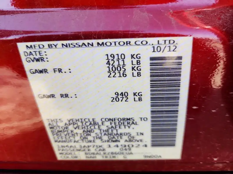 2013 NISSAN ALTIMA 2.5  