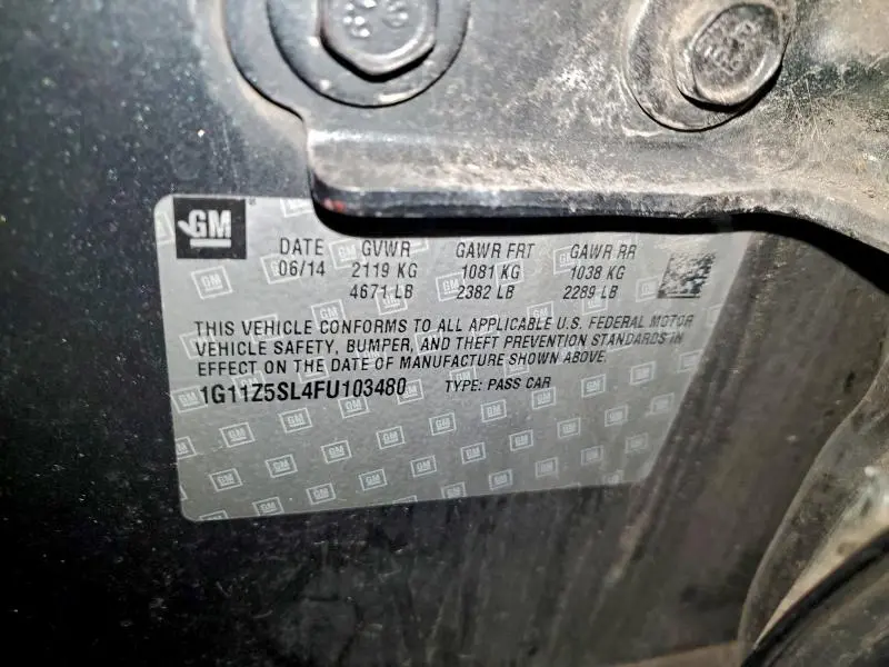 2015 CHEVROLET IMPALA LS  