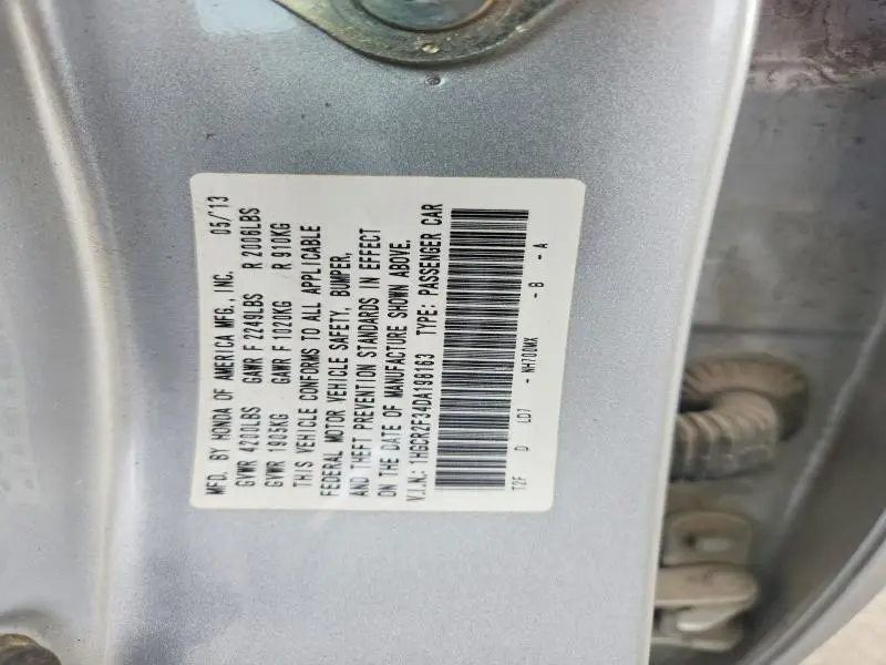 2013 HONDA ACCORD LX  