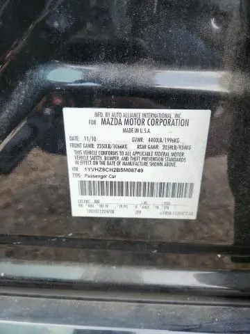 2011 MAZDA 6 I  