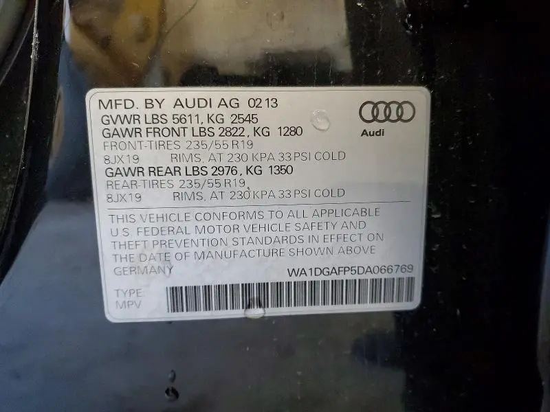 2013 AUDI Q5 PREMIUM PLUS  