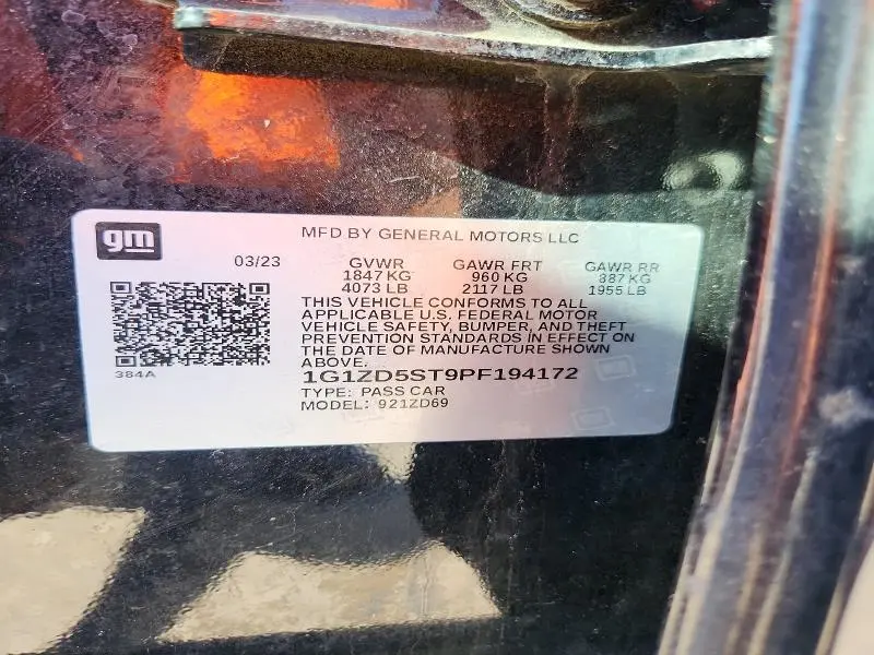 2023 CHEVROLET MALIBU LT  