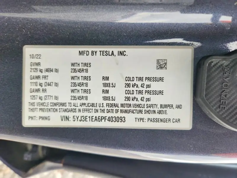 2023 TESLA MODEL 3   