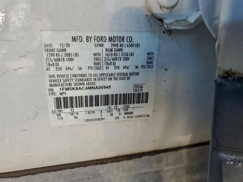 2021 FORD EXPLORER POLICE INTERCEPTOR  