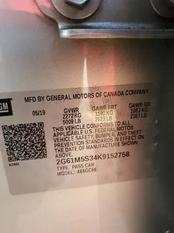 2019 CADILLAC XTS LUXURY  