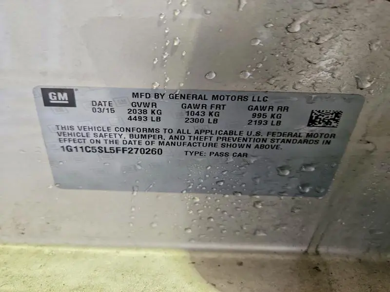 2015 CHEVROLET MALIBU 1LT  