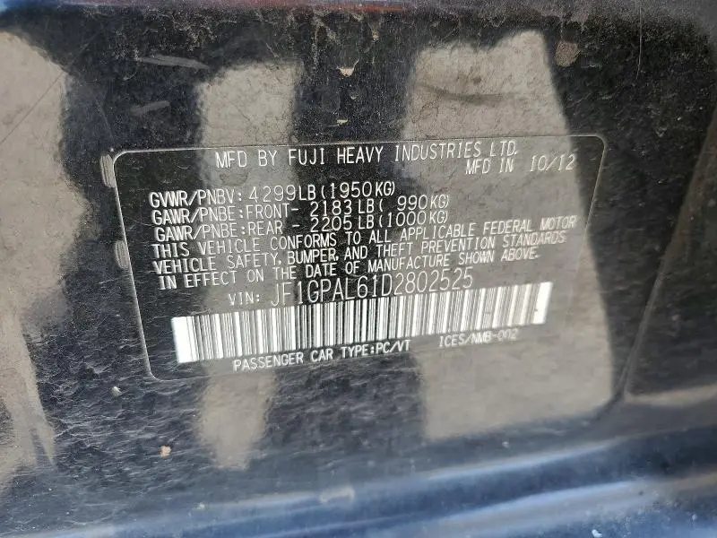 2013 SUBARU IMPREZA SPORT PREMIUM  