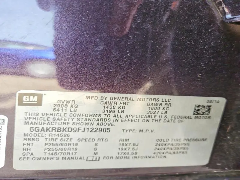 2015 BUICK ENCLAVE   