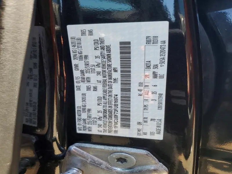 2015 FORD ESCAPE S  