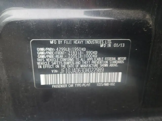 2013 SUBARU IMPREZA PREMIUM  