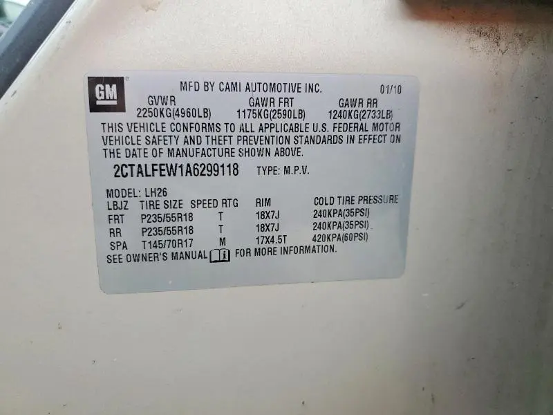 2010 GMC TERRAIN SLT  