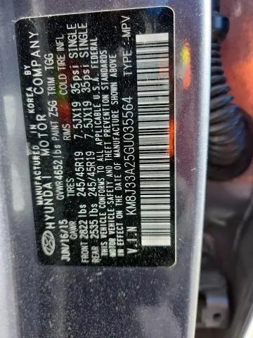 2016 HYUNDAI TUCSON LIMITED  