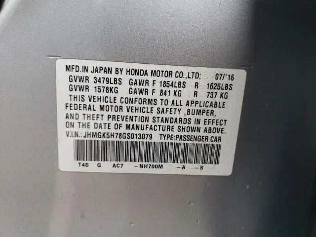 2016 HONDA FIT EX  