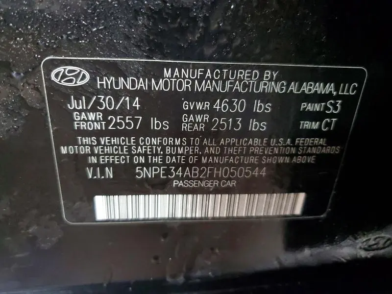 2015 HYUNDAI SONATA SPORT  