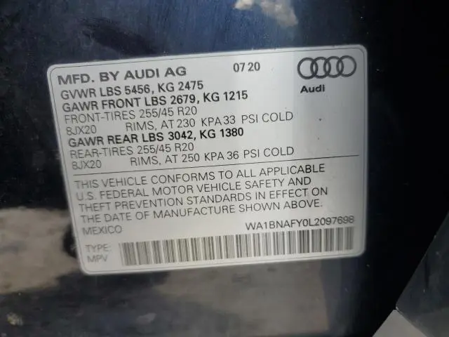 2020 AUDI Q5 PREMIUM PLUS  