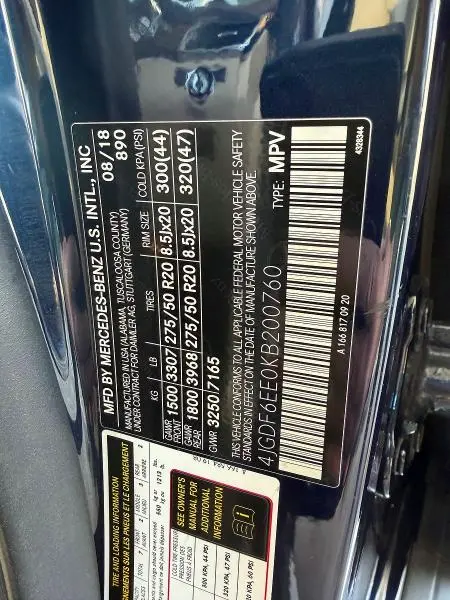 2019 MERCEDES-BENZ GLS 450 4MATIC  