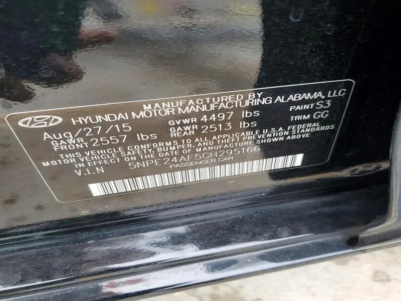 2016 HYUNDAI SONATA SE  