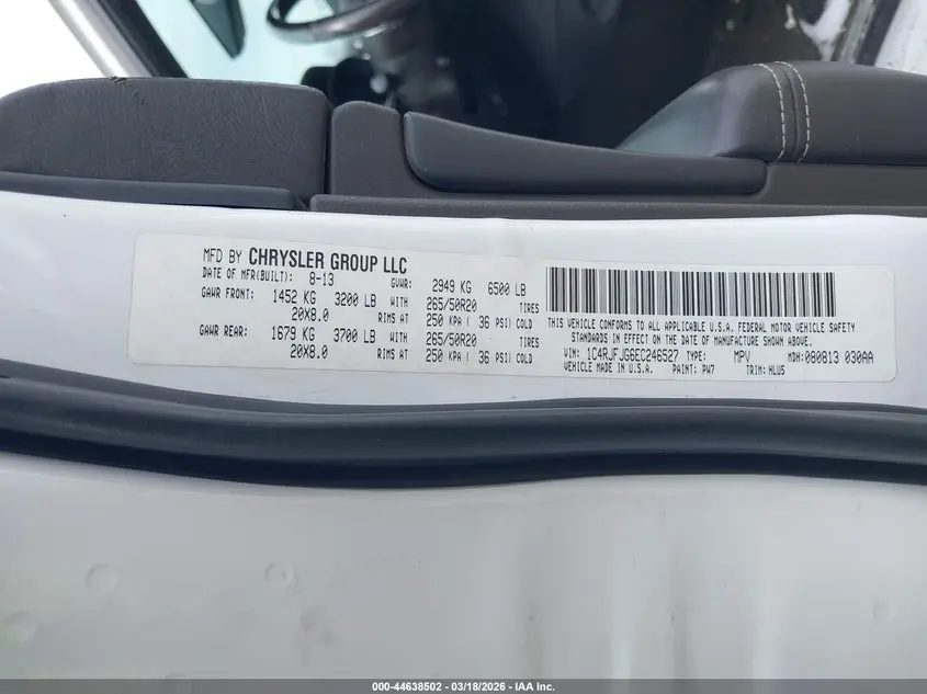 2014 JEEP GRAND CHEROKEE SUMMIT