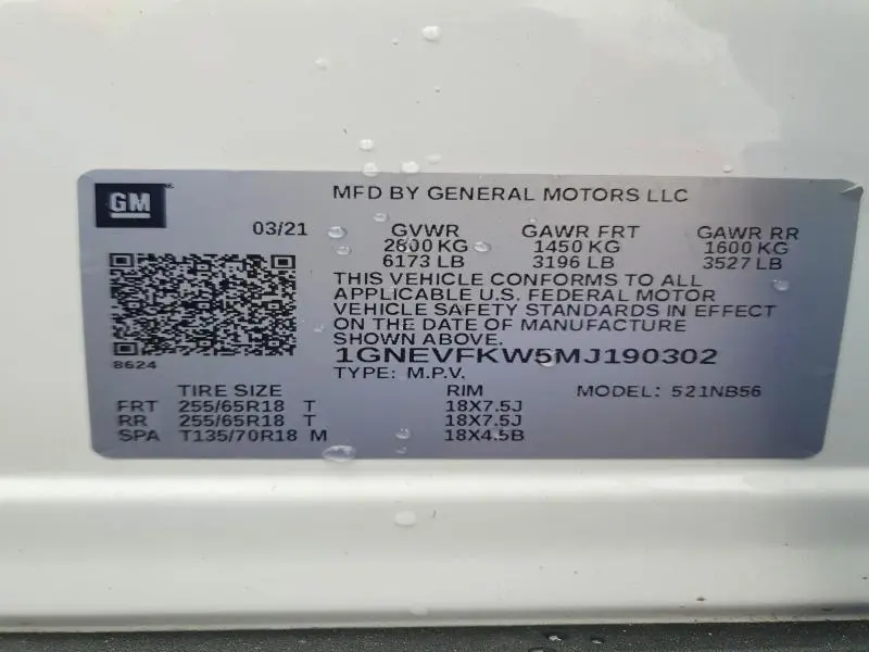 2021 CHEVROLET TRAVERSE LS  