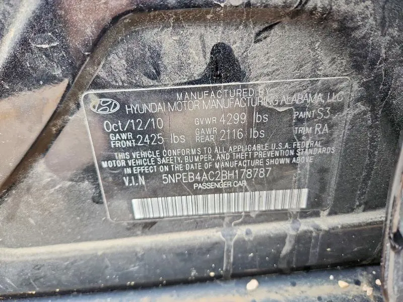 2011 HYUNDAI SONATA GLS  