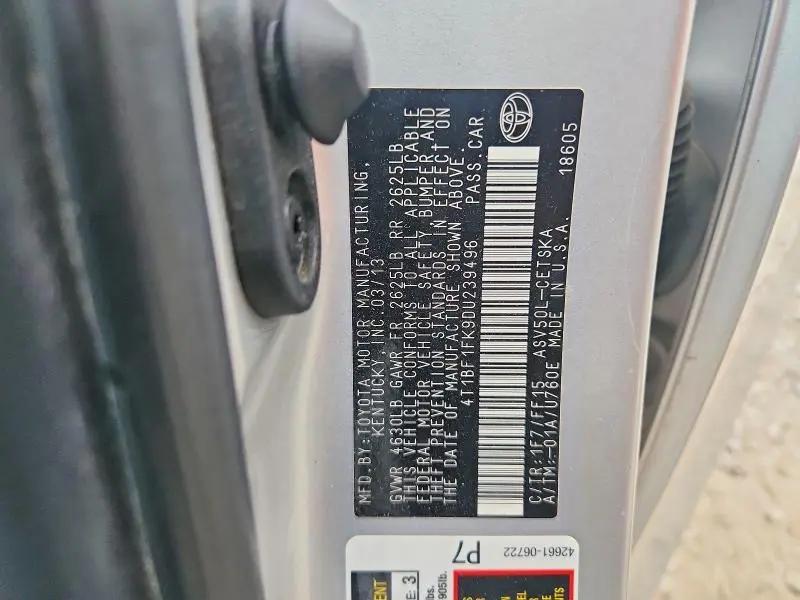2013 TOYOTA CAMRY SE  