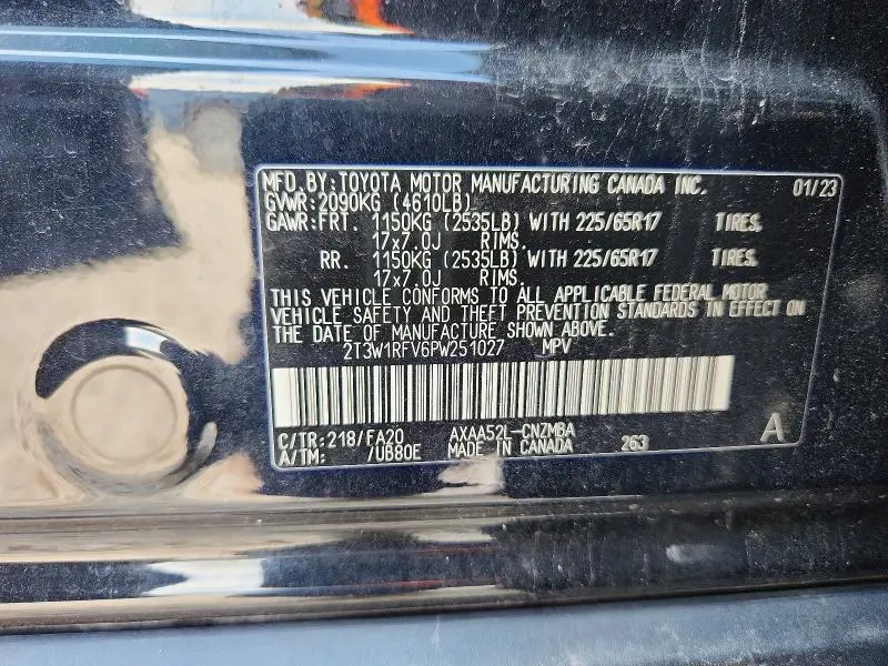 2023 TOYOTA RAV4 XLE  