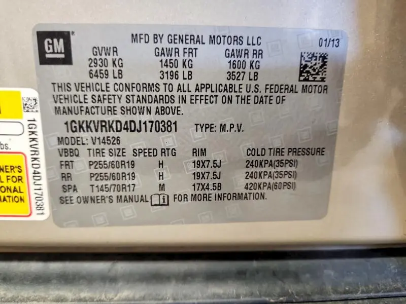 2013 GMC ACADIA SLT-1  