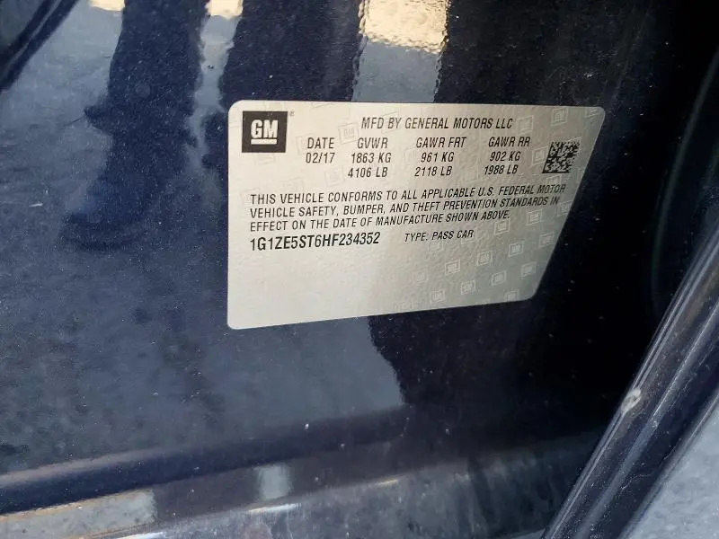 2017 CHEVROLET MALIBU LT  