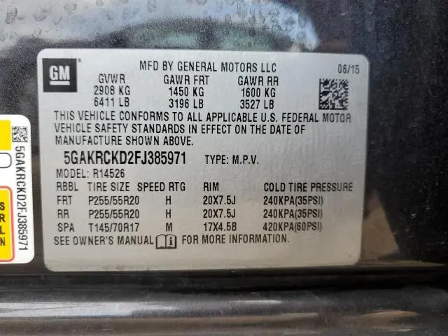 2015 BUICK ENCLAVE   