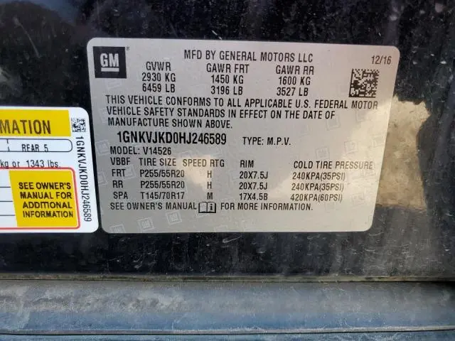 2017 CHEVROLET TRAVERSE PREMIER  