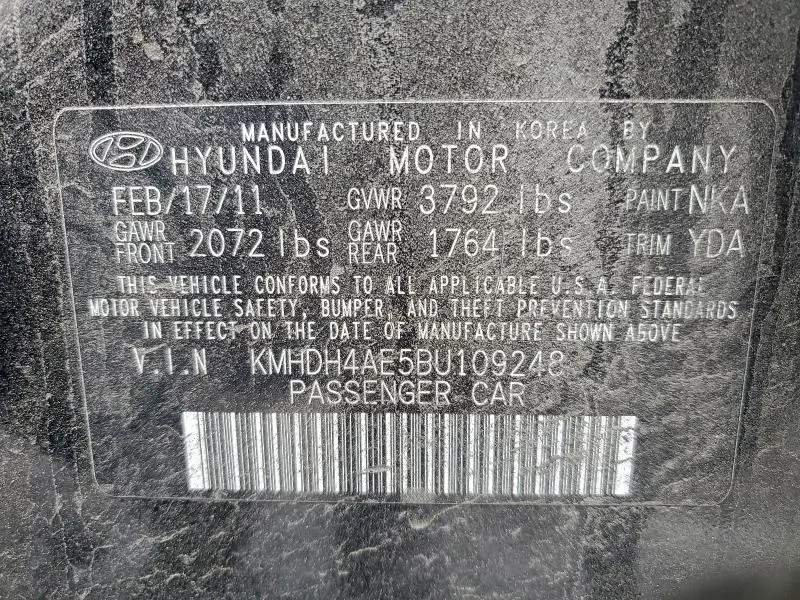 2011 HYUNDAI ELANTRA GLS  