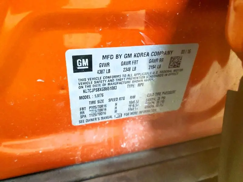 2016 CHEVROLET TRAX 1LT  