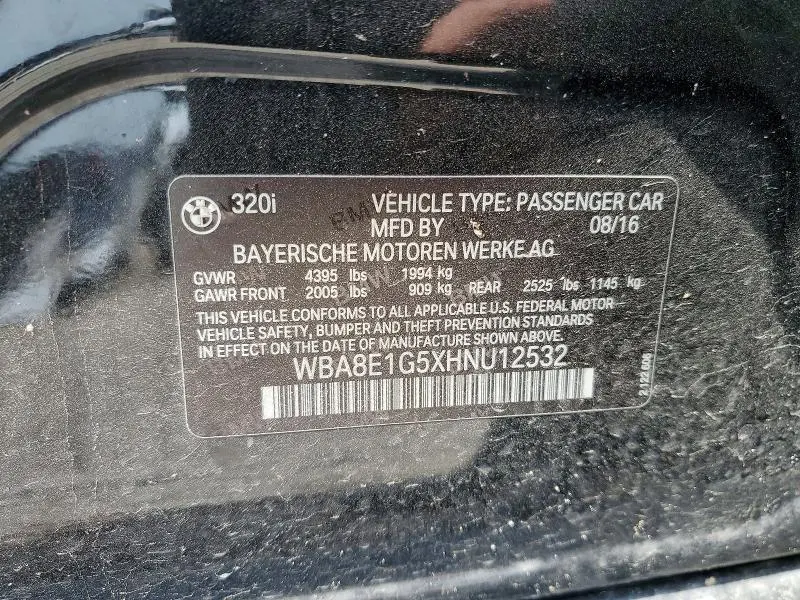 2017 BMW 320 I  