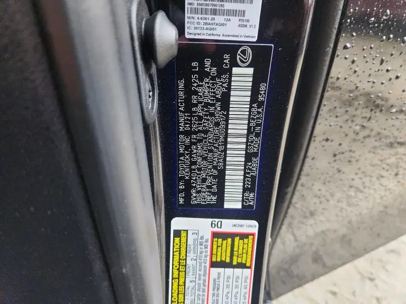 2021 LEXUS ES 350 F SPORT  