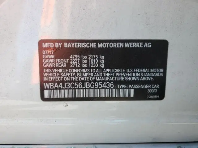 2018 BMW 430XI GRAN COUPE  