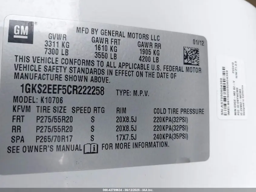 2012 GMC YUKON DENALI