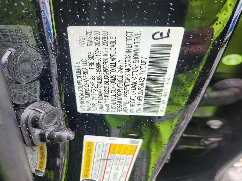 2021 HONDA PILOT SE  
