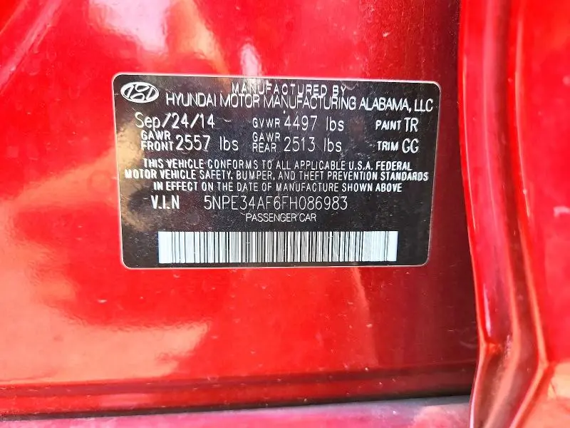 2015 HYUNDAI SONATA SPORT  