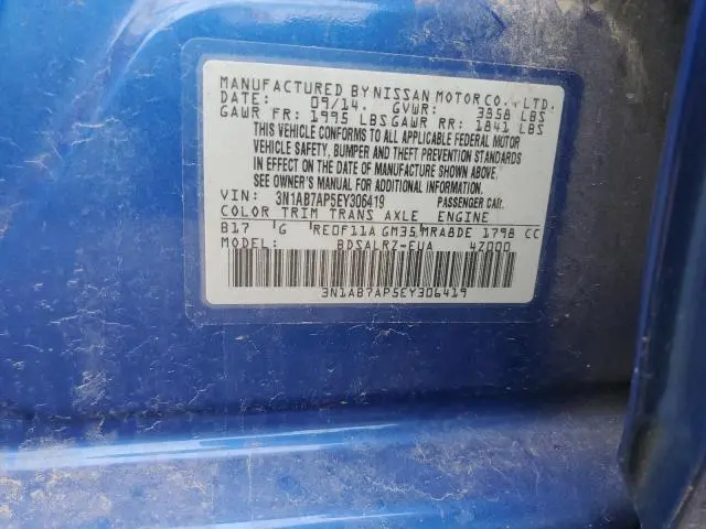 2014 NISSAN SENTRA S  