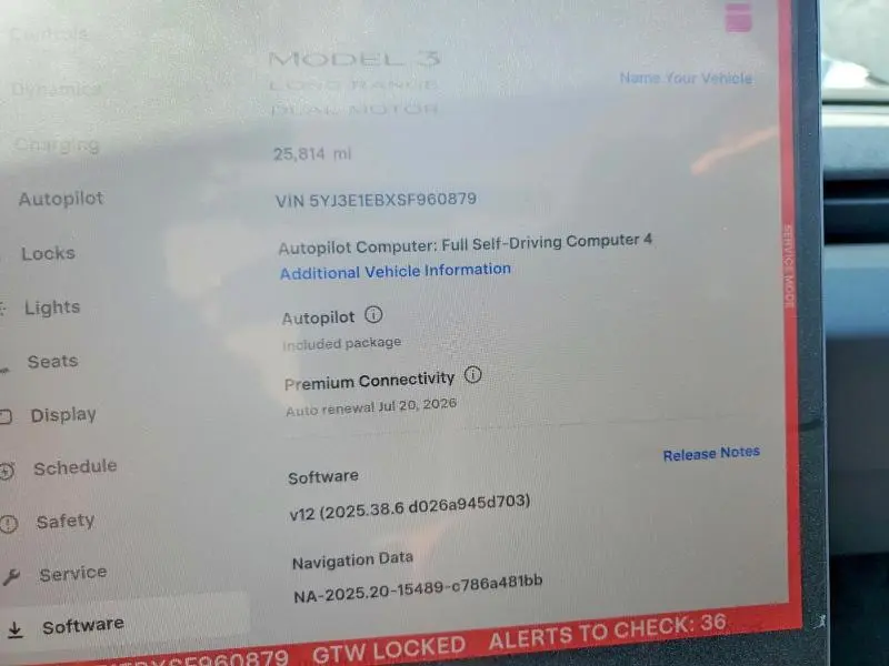 2025 TESLA MODEL 3   