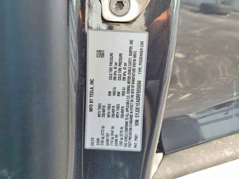 2024 TESLA MODEL 3   