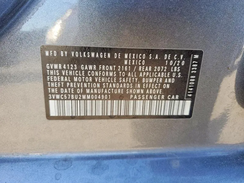 2021 VOLKSWAGEN JETTA S  