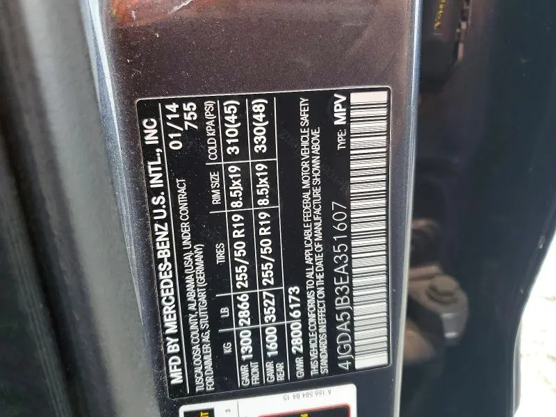 2014 MERCEDES-BENZ ML 350  