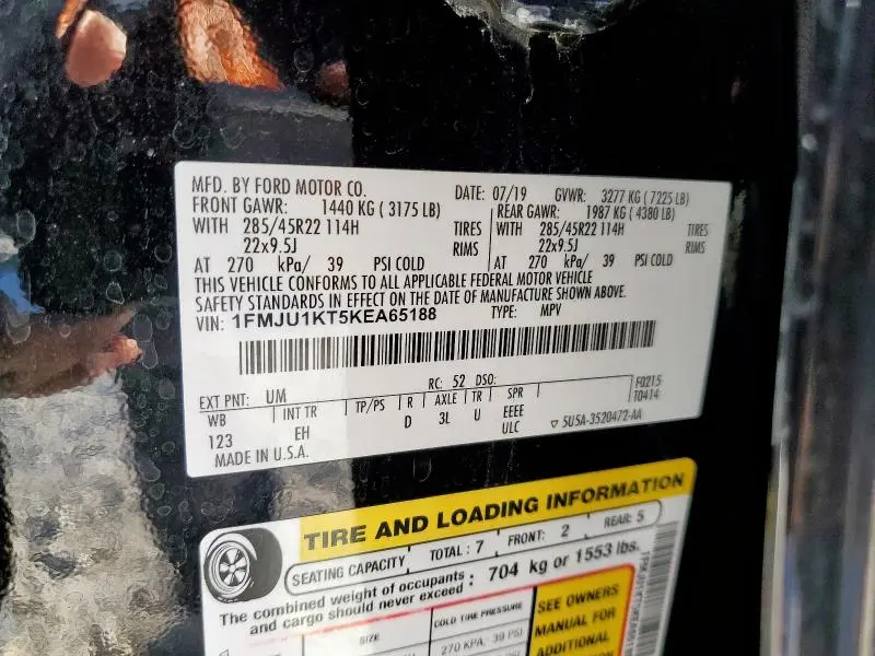 2019 FORD EXPEDITION LIMITED  