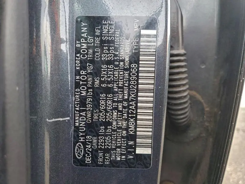 2019 HYUNDAI KONA SE  