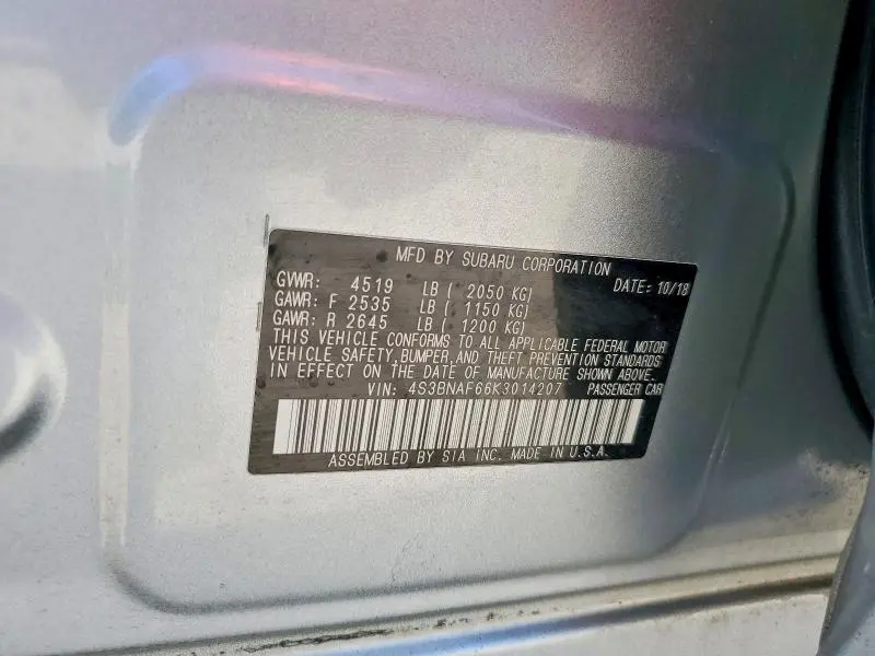 2019 SUBARU LEGACY 2.5I PREMIUM  